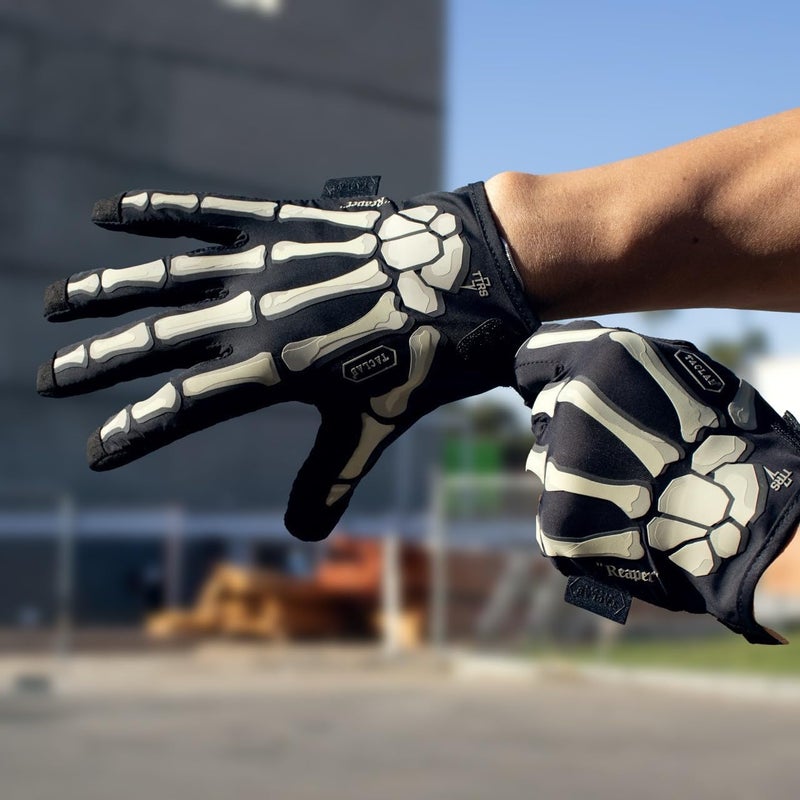 TACLAB Reaper Black Skeleton Gloves - Thin and Lightweight for Airsoft, Paintball, Cycling, Motorcycle, Multipurpose - Image 5
